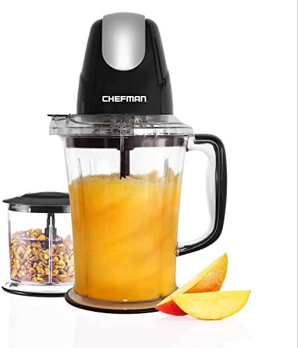 Chefman Cyclone Power Blender, Blend, Crush, Chop, Two-tiered Blade, Black