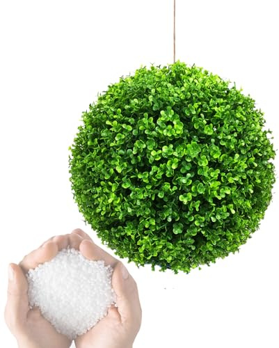 ATYUJKB Piante Artificiali da Interno e Esterno Dia 60cm, Bosso Pianta Decorativo, Sfera Artificiale di Bosso, Palla Artificiale Palla Finta Pianta di, Sfera di Bosso Sintetica Palla