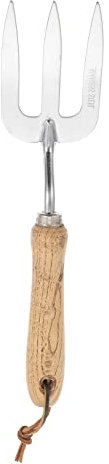 SEWOART Pala da Giardino Mano Forca per Giardinaggio Tre Denti Attrezzo per Diserbo Trapianto e Spalatura di Terra Fiori e Ortaggi