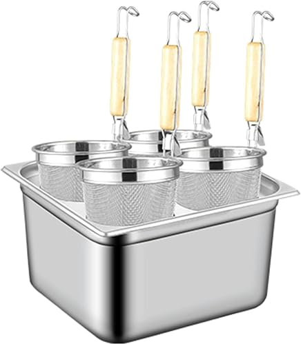 Pentole per la pasta, cuocipasta a 2/4/6 fori, pentola per la pasta con inserto scolapasta, pentola quadrata in acciaio inox con coperchio per noodle, verdure, gnocchi, set di pentole per cucinare i