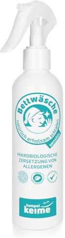 Bettwäsche Milben-Spray Sensitiv - 100 % Giftfreie Wirkung für sensible Schlafplätze - Kinder, Allergiker & Haustiere - Milbenspray für Matratzen & Polster - Ohne Duftstoffe