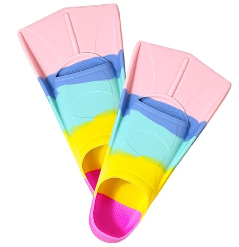 Kurze Schwimmflossen, Bequeme Tauchflossen für Erwachsene, Leichte Schwimm- & Schnorchelflossen, Reisefreundliche -Flossen, Stabiles Design für einfache Mobilität, Silikon