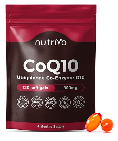 CoQ10 300mg – 120 Vegan Soft Gels | 4 Month Supply | High Strength CoQ10 Supplement for Energy, Heart Health & Cellular Support | Q10 CoEnzyme Vegan Soft Gels