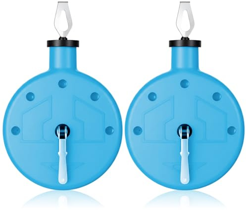 AmazingSpark 2 Pcs Chalk Line Tool 100 ft Portable Chalk Line Reel Box with PP Case for Building Construction Wood Working Decoration Brick Layer Drawing Straight (Blue)