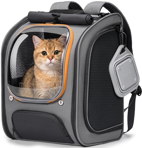 Pecute Cat Backpack Carrier,Large Space Cat Bubble Backpack,Ergonomic,Gray