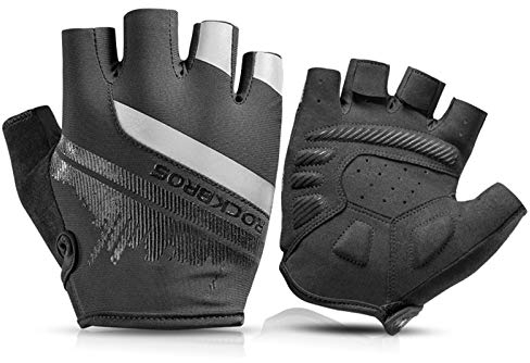 ROCKBROS Fahrradhandschuhe Touchscreen Fingerlos Handschuhe Frühling/Herbst Sporthandschuhe rutschfest Reflektierend Trainingshandschuhe Herren Damen S-XXL