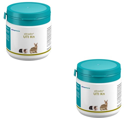 almapharm allrodin UTI Kn | Doppelpack | 2 x 125 Tabletten | Ergänzungsfuttermittel für Kaninchen und Meerschweinchen | Zur Unterstützung der Harnwege | Mit Birkenblättern