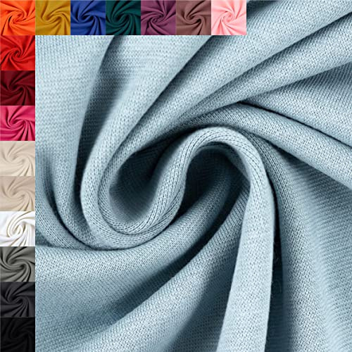 Swafing Vanessa Baumwolljersey unifarben Coupon (hellblau, 0,5m) (252)