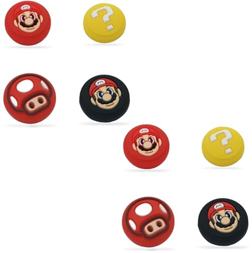 MatoSan 1234567890® 8X capuchons de joystick compatibles avec Nintendo Switch Grip Joy Con Grip Thumbstick Grip Switch Lite OLED Accessoires Thumb Grips Nintendo Switch Thumb Caps | Protection des acc