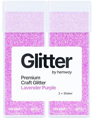 Hemway Craft Glitter Shaker Lavender Purple 130g x2 Pack Ultrafine | for Resin & Epoxy Crafts, Christmas Art Supplies, Nail, Body, Face, Eye, Festival, Crafting, Slime, Sparkle