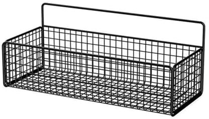 Sahgsa Cestas de almacenamiento de alambre para organizar, estante de almacenamiento de pared, cesta de fruta para armario de cocina, cesta de basura portátil de alambre de hierro, cestas de metal