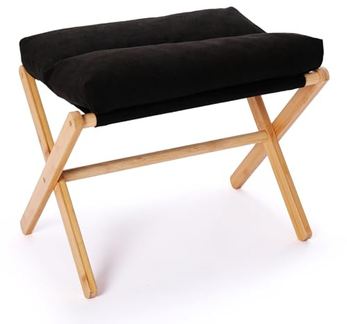 Fußhocker Gepolstert, Fußhocker Klappbar, Fusshocker, Sofa Hocker für Abnehmbar Gepolsterte, für Wohnzimmer oder Schlafzimmer