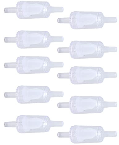 Yinhing Check Valve, One Way Valve Stop One Way Non-Return Water Stop Check, Aquarium Air Pump, Aquarium Air Pump Accessories for Fish Tank (4mm White)