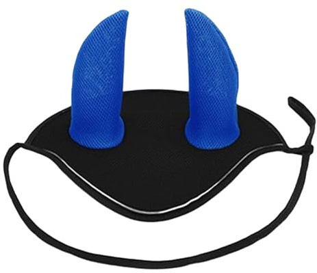 QUXVUIS Orejeras de Caballo de Malla Suave y cómoda, Correa práctica para facilitar el, Suministros ecuestres Que evitan el desprendimiento, Negro
