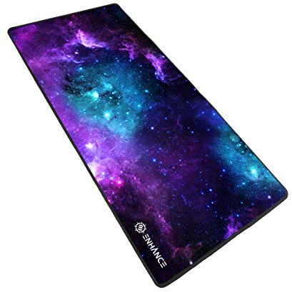 ENHANCE GX-MP2 Verlängert Gaming Mouse Pad - Großes XL Mauspad (80 x 35 cm) für professionelle Esport mit Geringe Reibung Verfolgung Oberfläche und Rutschfester Rückseite - Galaxis