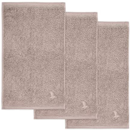 möve Superwuschel Gästetuch 30 x 50 cm aus 100% Baumwolle, cashmere 3er Set