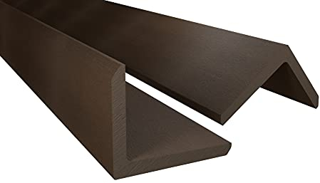 Endorphin WPC Abschlussleisten für WPC Terrassendielen 220cm - Höhe 4,5cm / Breite 5,5cm - 5er Set Braun - Abdeckleisten für Bodendielen - Wetterfest und Pflegeleicht - Gesamtlänge: 11m