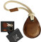 NEYYOS® - Airtag Anhänger aus Leder, Air Tag Keyring Abdeckung, Hülle Tragbar & Schlüsselanhänger, Schutzhülle Kompatibel Airtags, Keychain Halter Case, Echtleder Locator Schlusselring (Braun)