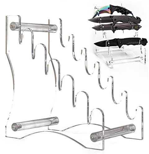 smashing Soporte Transparente para Cuchillos - Expositor Acrílico 2D para Escritorio | Soporte para Cubiertos, Decorativo y Fijo