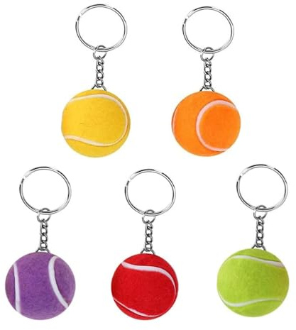 Tennisboll nyckel hänge, 10 stycken bollnyckel ring nyckelring unisex tennis boll nyckel hänge nyckelring kreativ lek metall nyckelringar mode hängande dekoration