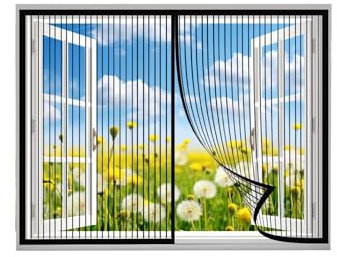 Insect Protection Roller Blind for Windows, Insect Protection, Balcony Door, Magnetic Fly Curtain, 85 x 80 cm for Living Room and Sliding Door