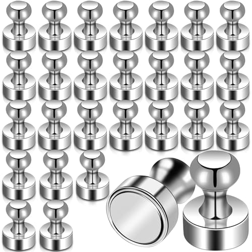 Neodym Magnete - 28 Stück, 12 mm x 16 mm, Mini Magnete für Whiteboard, Kühlschrank, Pinnwand, Stecktafel, Büro