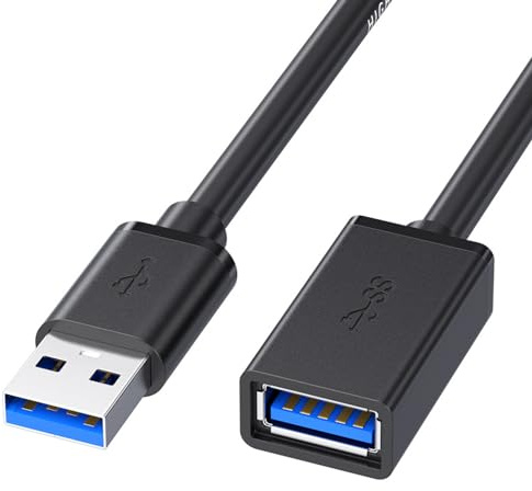 VMOJO USB 3.0 Verlängerungskabel 0,5m | Typ A Stecker auf Buchse USB Verlängerung | SuperSpeed 5 Gbps | Knotenfrei | Kompatibel mit Laptop,PC,PS5, Xbox, USB-Laufwerke