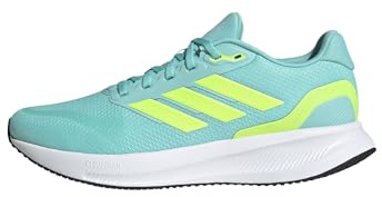adidas Homme Runfalcon 5 Running Shoes, Flash Aqua/Lucid Lemon/Core Black, 42 EU