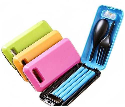 CIYODO Set Di Posate Da Viaggio Pieghevoli Portatili Con Forchetta E Cucchiaio Materiale Plastica Abs Alimentare Leggero