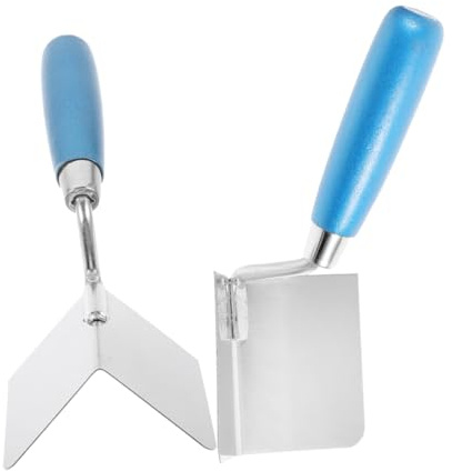 Operitacx 2 Piezas Paletas Inoxidable para Acabado de Esquinas Internas y Externas con Mango Ergonómico Herramienta para Renovaciones y Construcción
