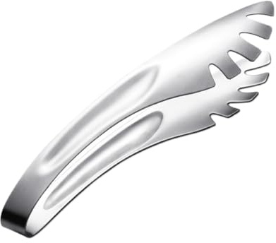 DECOMELODY 3 Stück Spaghettizangen Edelstahl Dickwandig Servierclip Salatzange Multifunktional Großzügig für Küche Buffet