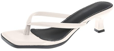 Generisch Pumps Sandalias de verano para mujer, con tacón bajo, sandalias de senderismo, sandalias de tacón bajo, sandalias de tacón alto con separadores de dedos, elegantes sandalias de cuña para
