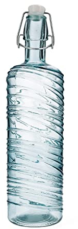 Quid Aire Bouteille de table en verre avec bouchon Turquoise 1 l