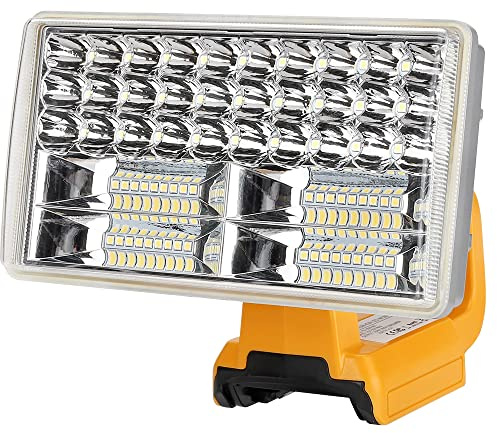 LED Work Light for Dewalt 18V Li-Ion Battery, YEX-BUR 30W 3300LM Bright Handheld Flashlight Outdoor Jobsite Light Spotlight Floodlight with USB-A Port for Car Repairing, Camping, Emergency