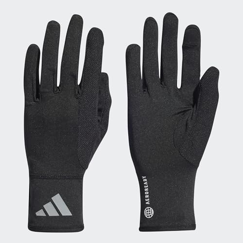 adidas Unisex - Vuxen AEROREADY Gloves, Black/Reflective Silver, XL