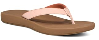 Sanuk Cosmic Shores Damen-Flip-Flops, wasserabweisend, EVA-Fußbett mit Fußgewölbeunterstützung, Strandsandalen für Damen, Peachy Keen, 39 EU