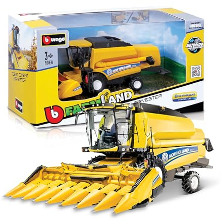 Bburago - Terre AGRICOLE New Holland TC5.90 Moissonneuse À Grains/MAÏS - 18CM