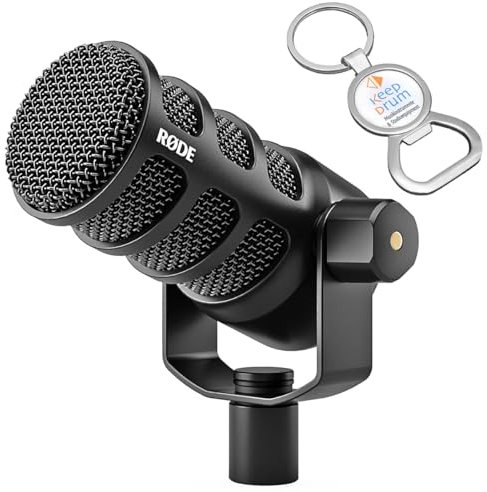 Rode Podmic USB XLR Podcast Sprecher-Mikrofon Black + keepdrum Flaschenöffner