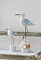 Dekoleidenschaft 2X Dekofigur Vogel aus Holz & Metall, Maritime Deko, Dekovogel, Figurenset