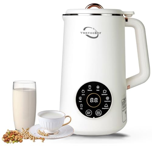 Automatisk muttermjölkmaskin, tillverkare av vegetabiliska drycker (soja, mandel) och mjölkfri, 1 000 ml, med fördröjd start/håll dig varm/vattenkokare