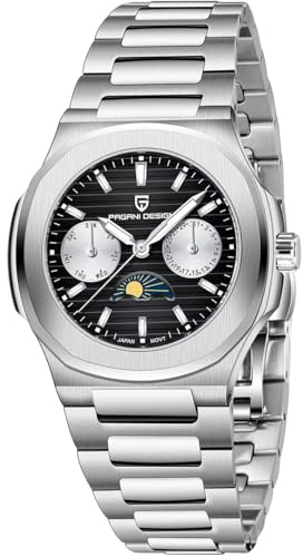 Pagani Design PD1786 Women Quartz Watches Multifunctional Chronograph Moon Phase Automatic Date Week Wristwatch