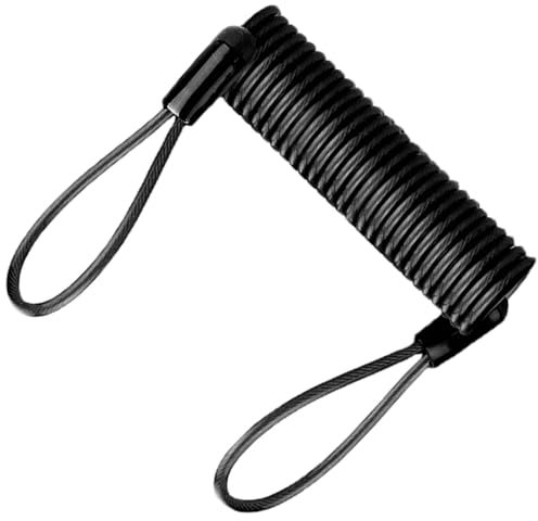 Cable recordatorio de bloqueo, cable de recordatorio de cerrajero con doble bucle | Cable de seguridad de resorte de seguridad para disco de freno de scooter, motocicleta, bicicleta, se puede utilizar