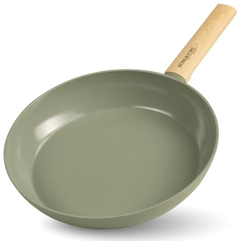 Römertopf Padella 26 cm in Alluminio con Rivestimento Antiaderente – Padella per Friggere e Rosolare, Manico Ergonomico, Verde, senza PFAS, tradizione dal 1967