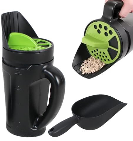 Spargitore manuale | 2,5 L dimensioni regolabili apertura dispenser con pala – shaker multi foro, ghiaccio e neve per un'applicazione di precisione