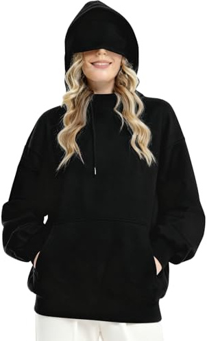 Eocicvvi Sweat à Capuche avec Masques de Sommeil Femme Polaire Pull Homme | Manche Longue Polaire Sweat À Capuche avec Multiples Zippé Poche Voyage Sweatshirt col Rond Hoodie Automne et Hiver