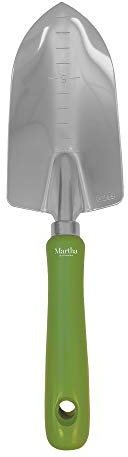 Martha Stewart Japanese Artisanal Multi-Purpose Half-Round Hand Trowel w/Carbon Steel Rust-Resistant Digging Blade