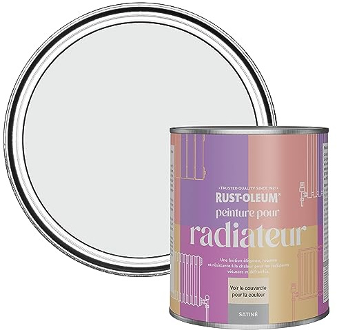 Rust-Oleum Grey Heat Resistant Radiator Paint in Satin Finish - Monaco Mist 750ml