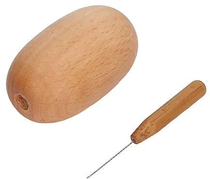 Stopfei, Stopfei für Socken, Stopfei aus Holz, Nähwerkzeuge, Kleidungsloch, Flicken, DIY-Strickwerkzeug mit Nadel, für Socken, Kleidung, Zuhause