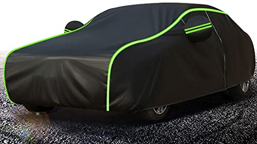 BAoce Auto abdeckplane wasserdicht für Citroen C1/C2/C3/C4/C5/C5 Aircross/C6/C8,autoplanen & garagen,autoabdeckung Garage Auto Outdoor autogarage Abdeckung(Color:black1,Size:C1)