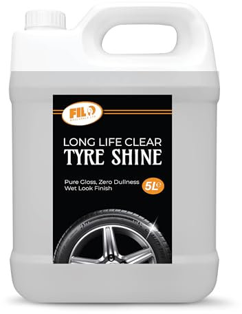 Filo Tyre Shine Clear 5 Litre - Premier Wet Look Tire Dressing Gel for Cars, Long-lasting Silicone Formula, Instant Sheen, Ultimate Tire Sheen Shine.